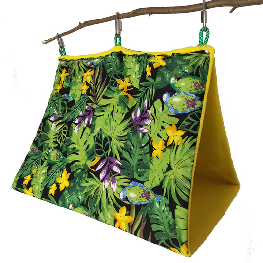 Bird Hammock Hanging Tent - for Bird Nest Cage Toy for Small Pets Hammock Parrot Parakeet Myna Pigeon Perch Perch Lovebird Perch(25*18*18CM)