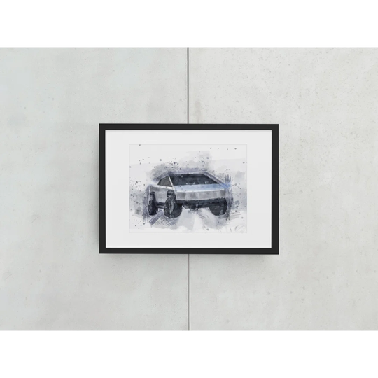 Futureistic Truck - Picture Frame Graphic Art Print on Paper