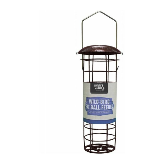 Premium Fat Ball Bird Feeder, Wild Bird Fat Ball Feed, Metal Mounted Station Bird Feeder Hanging Perfect for Outdoor Garden Patio