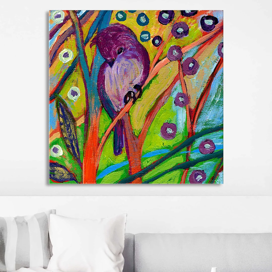 Bird IV by Jennifer Lommers - Painting Print in Wrapped Canvas