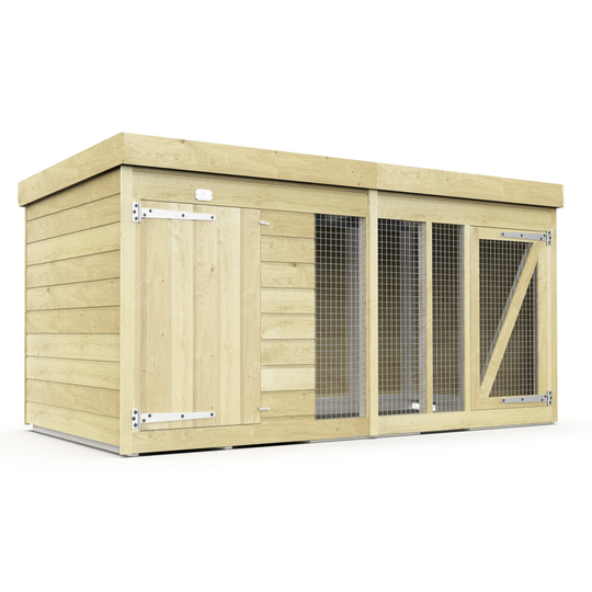 8ft x 4ft Dog Kennel & Run Treated Timber Fast & Free 2-5 Day Delivery
