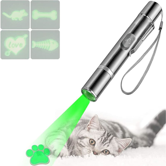 Interactive Cat Toys usb Rechargeable Pet Pocket led Light Multi-Pattern Pet Funny Control Light Multifunctional Cat Training Tool