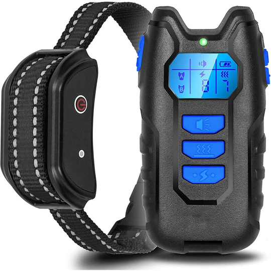 Perle Rare - Rechargeable Dog Training Collar, 600 Meter Remote Control Electric Collar with Vibration, Electric Shock, Sound Mode, IP67 Waterproof