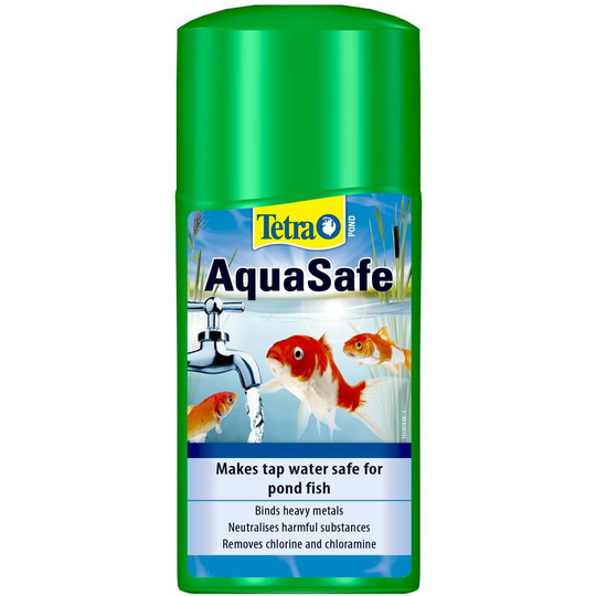 Tetra Pond AquaSafe, Makes Tap Water Safe for Pond Fish, 250 ml