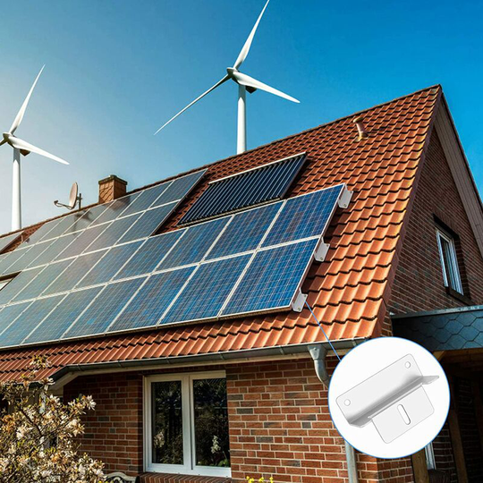 Thsinde - Solar Panel Mounting Bracket, 4 Pcs Solar Panel Clamps Are Used On RVs Roofs Boats And Walls, Z-Shaped Solar Panel Set Includes Nuts And
