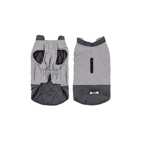 Muff - Waterproof Dog Coat Winter Warm Jacket Vest,Windproof Snowsuit Dog Clothes Outfit Vest Pets Apparel for Small Medium Large Dogs with Harness