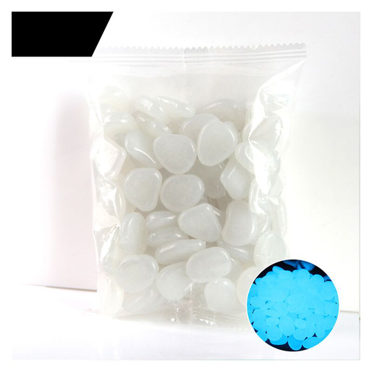 100pcs/Bag Luminous Pebbles Glow in the Dark Stones Home Fish Tank Outdoor Decor Garden Walkway