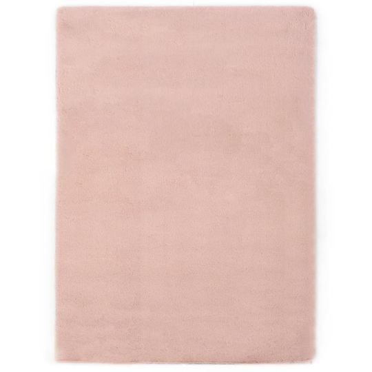 Rug 140x200 cm Faux Rabbit Fur Old Pink VD25382 - Hommoo