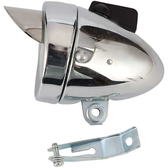 Retro Super Bright Led Bicycle Front Headlight Chrome Visor Bullet Headlamp Waterproof Headlight Cycling Lamp Bicycle Accessories