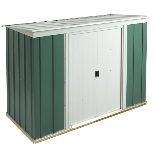8 ft. W x 4 ft. D Metal Pent Garden Shed