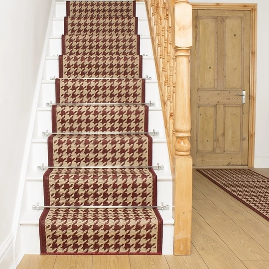 Quade Stair Looped Red Rug