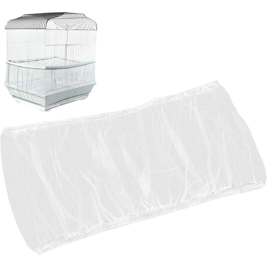 Bird Cage Covers Mesh Net Cage Bird Bird Cage Mesh Stretch-Soft Net Cover Protection Bird Cage Protective Net for Parakeets Black (Height 33CM