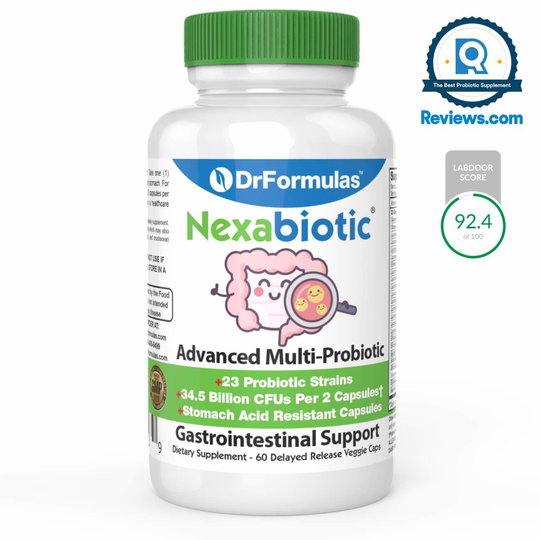 Nexabiotic Probiotic 21-strain Multi-probiotic Supplement with Lactobacillus Acidophilus, Bifidobacterium Infantis, Saccharomyces Boulardii (was...