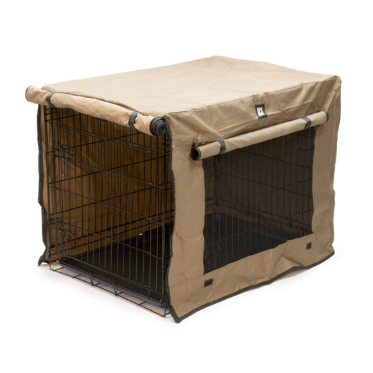 Large Metal Dog Puppy Crate with Plastic Tray and Fabric Cover - KCT