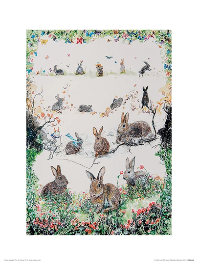 'A Rabbit for All Seasons' Graphic Art Print