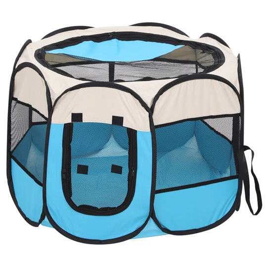 Pet Fence, Pet Tent, Foldable Cat Delivery Room Kennel Cat Litter (blue) xl - Muff