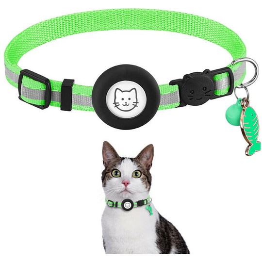 Cat Collar, Pet Collar, Accessories for Cats and Kittens, Green, 1 piece