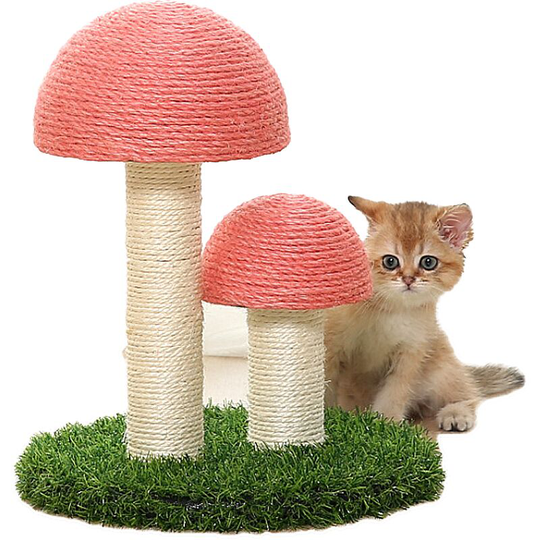 Pet Toy Cat Gantry Climbing Tongtianzhu Natural Linen Rose Sisal Double Head + Lawn-