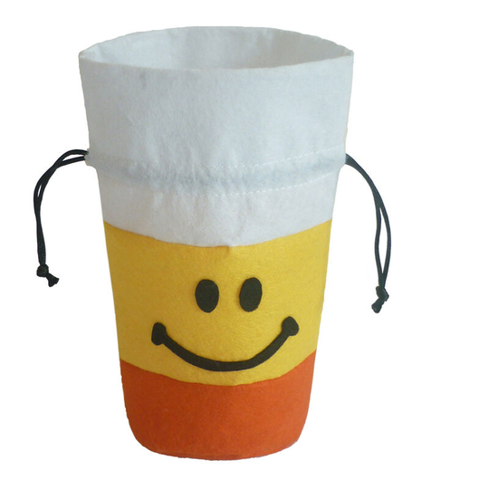 Asupermall - Halloween Felt Fabric Gift Bag Trick or Treat Candy Bag with Drawstring Closure Halloween Party Costumes Supplies
