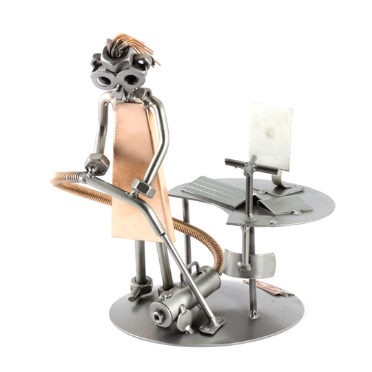 Cleaning Woman with Vacuum Cleaner Posner Screw Man