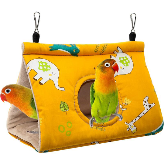 Parrot Hammock Bird Nest Warm Soft Plush Hammock Hanging Cage Tent for Parakeet Cockatiel Amazon Cockatoo Canary Cage Toy