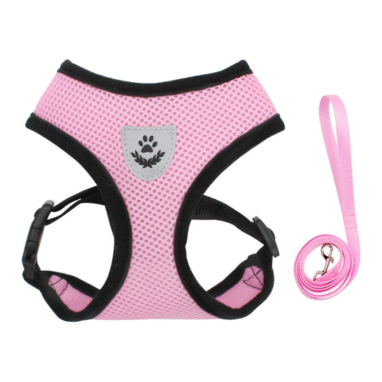 Readcly - Dog Car Vest Seat Belt Set, Adjustable Pet Harness with Seat Belt, Breathable Double Mesh Fabric Harness for Small, Medium and Large Dogs