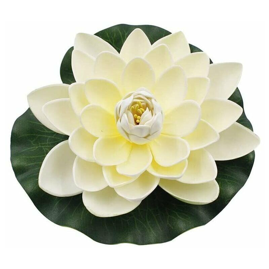 6pcs Artificial Floating Foam Lotus Flower Waterproof Small Lotus Flower Water Lily for Home Garden Pond Wedding Decor