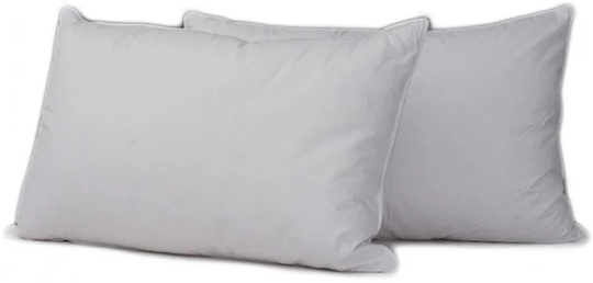 Duck Feather 100% Cotton Cover Pillow Pair