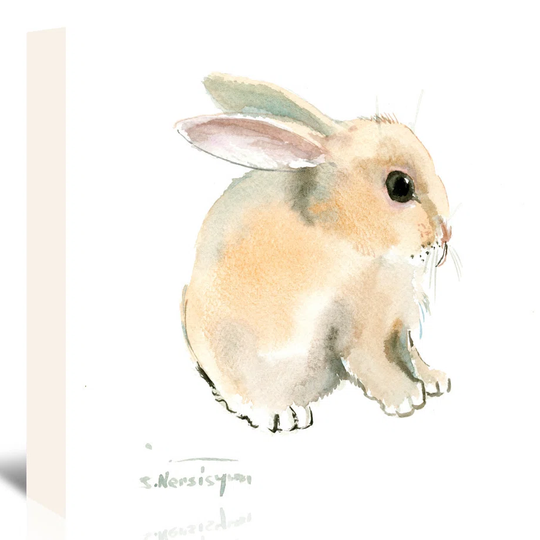 "Bunny" Painting Print on Wrapped Canvas
