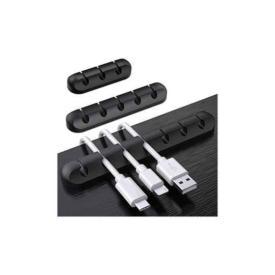 Cable Holder Clips, 3 Pack Self Adhesive Silicone Cable Management Cord Organizer Clips for Desktop Bedside usb Charging Cable Power Cord Mouse Cable