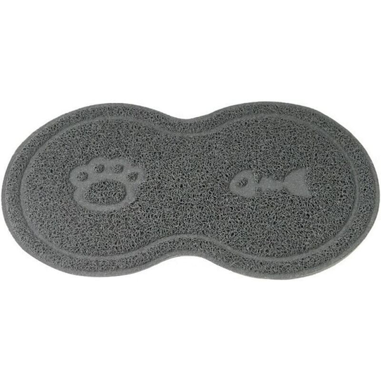 Kitten Food pvc Feeding Bowl Placemat Non-slip Pet Litter Mat Blanket For Cats and Dogs-Grey