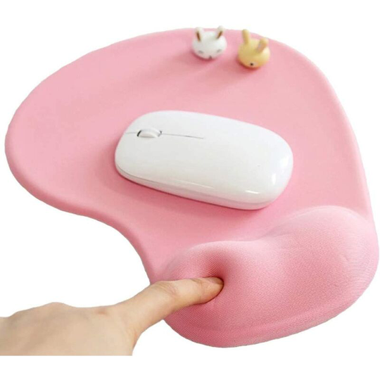 Desktop Mouse Pad with Gel Wrist Rest - Ergonomic Wrist Rest Gaming Mouse Pad (01Pink)