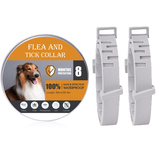 Pet Repellent Collars, Two-Pack Mosquito Flea Repellent, Natural Insect Repellent Essential Oils Flea Repellent Pet Collars, Flea and Tick Collars 8
