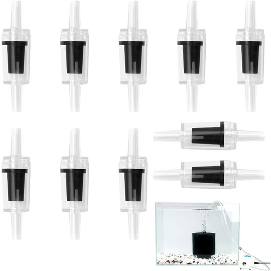 Aquarium Air Pump Check Valves,One Way Check Valve for Aquarium,Aquarium One Way Check Valve,Check Valve for Aquarium,Black,10 Pieces