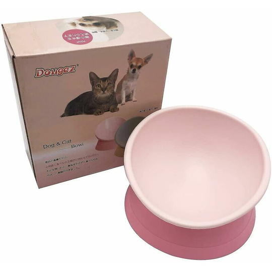 Pet Sterile Angle Tilted Feeder Slope Base Antislip Detachable Food Bowl,Pink,11