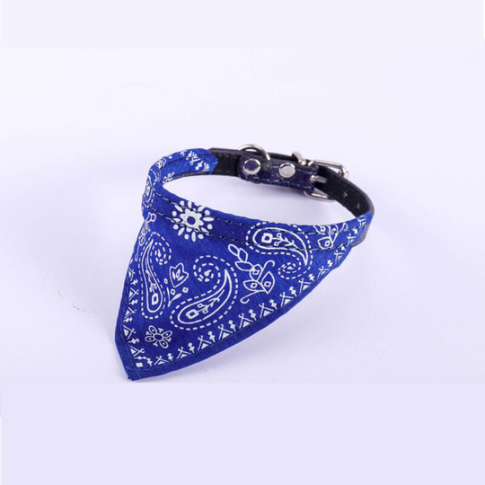 Dog Bandana Collar dog bandana Pet Handkerchief Triangle Bibs 4PCS (blue and black) 38-46cm