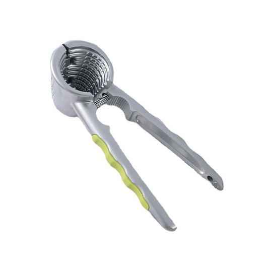 Nussknacker, Nussknacker und Nussknacker mit rutschfestem Silikongriff, Küchen-Multitool, Nussknacker, Walnussschäler-Knacker