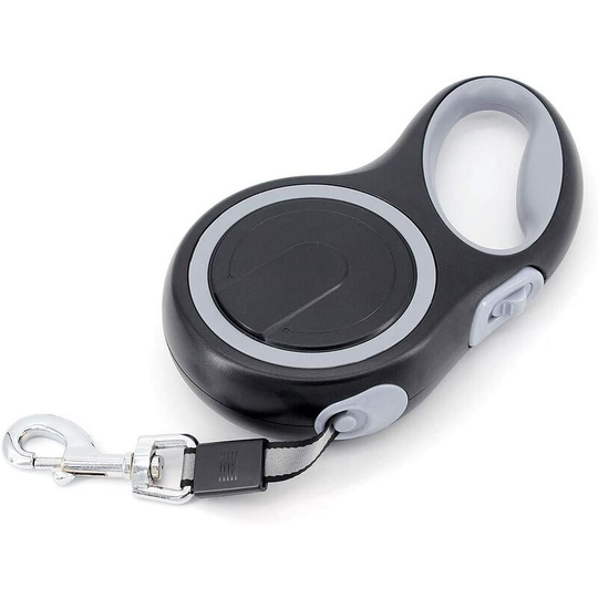 8M Retractable Dog Leash, Automatic Dog Training Leash up to 110 lbs / 50 kg, Gray
