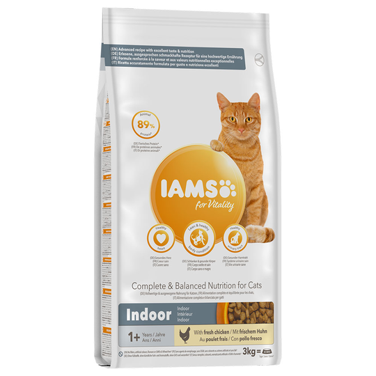 IAMS for Vitality Adult Indoor Fresh Chicken Dry Cat Food - 3kg