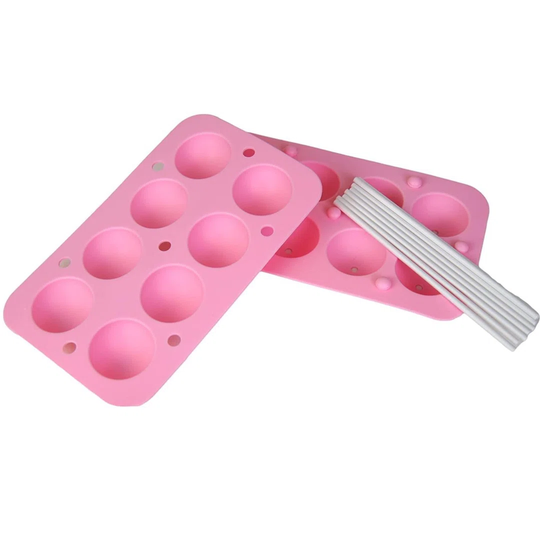 Broungh 17 Piece Silicone Lollipop Candy Cake Mold Tray