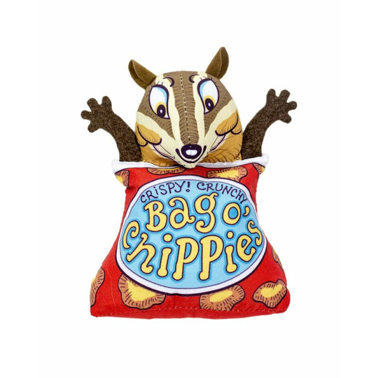 Fuzzu Bag O`Chippies Cat Toy (One Size) (Brown/Red) - Brown/Red
