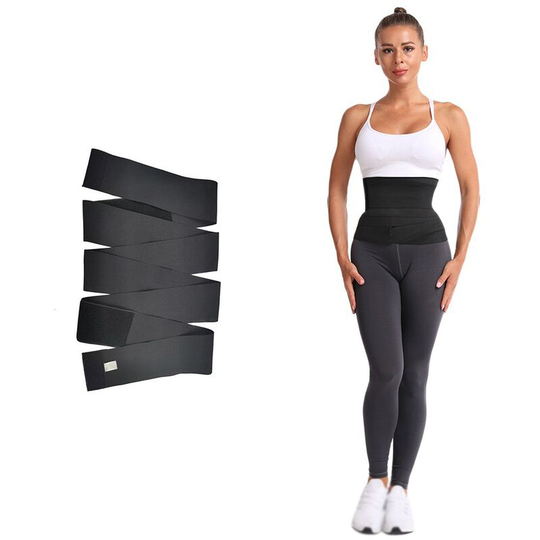 Elastic binding band, postpartum belt, female binding band, abdominal band, black (5m)