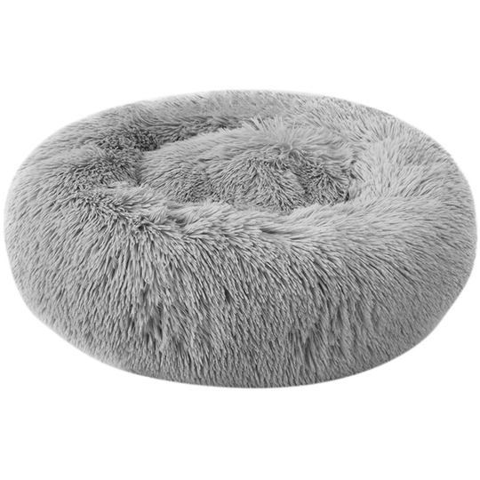 Annety Cat Bed Dog Bed Soft Plush Round Pet Bed Warming Washable Round Bed