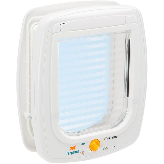 4-Way Manual Cat Flap Swing 9 set White 72105011 Ferplast White