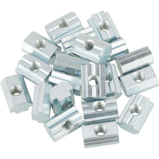 Tinor - 20pcs Standard Slide Nut Galvanized Carbon Steel t Slide Nut for Aluminum Profile Accessories(T Nut Typ 40 M8)
