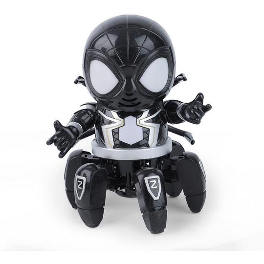 Spider-man Robot With Light & Music Spider Leg Design With Waving Arms Musical Toy Gift For Kids(Black) - Muff