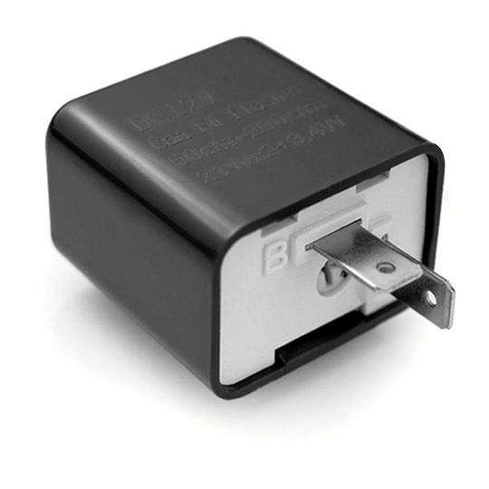 Universal 2-Pin Motorcycle Flasher Blinker Relay Adjustable Rate/Frequency Black