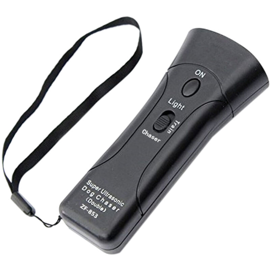 Lifcausal - Double Ultrasonic Dog Chaser Anti Barking Stop Bark Pet Dogs Training Device Portable Handheld led Infrared Dog Repeller Control Trainer