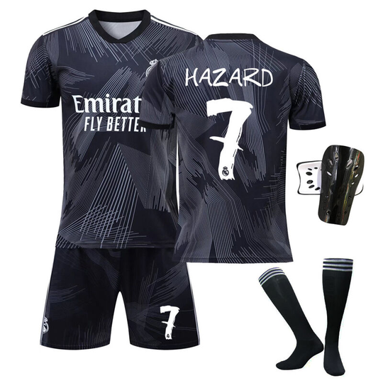 Real Madrid 120th Anniversary Y3 Co branded Shirt Set No. 7 with socks+protective gear, children's size 22