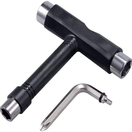 All-in-One Skateboard Tool, Upgraded T-Tool, L-Type Screwdriver for Skateboard Repair and Professional Maintenance